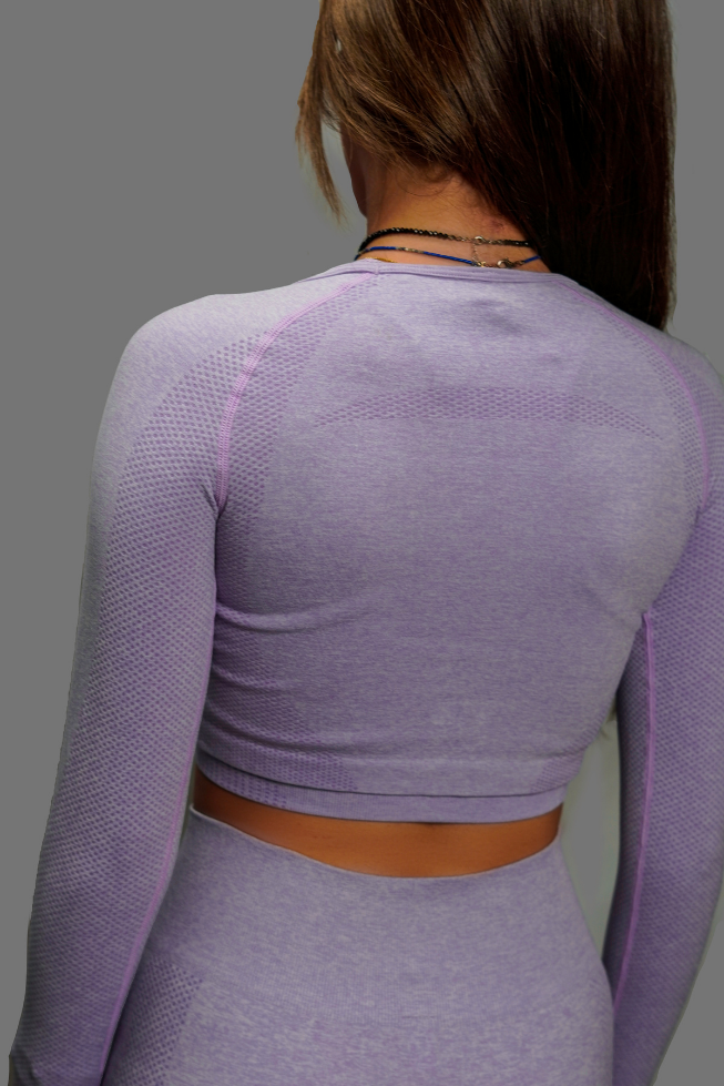 Aesthetic Purple long Crop Top