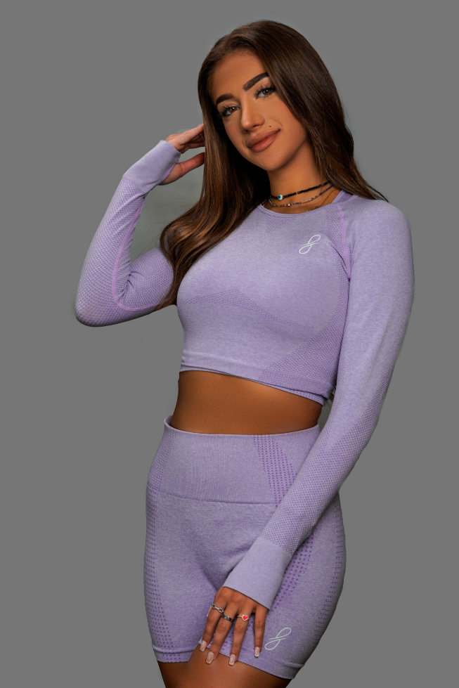 Aesthetic Purple long Crop Top